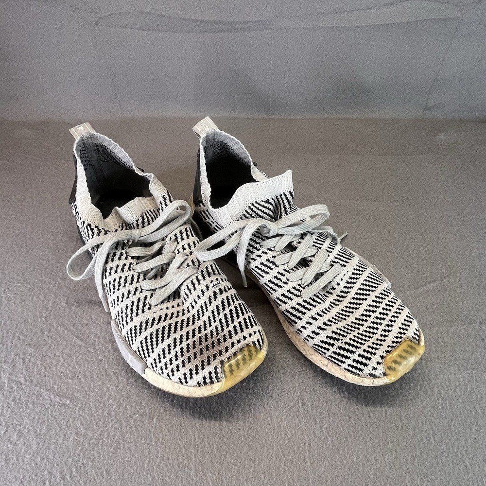 Adidas Originals NMD R1 STLT Primeknit Shoes Gray Black Men's US 11 CQ2387 EUC